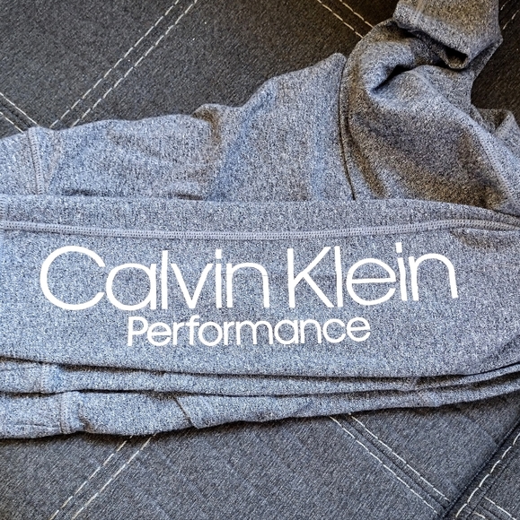 🏃♀️ Calvin Klein Performance Gray Athletic Active Stretch Leggings Medium NWOT - Picture 3 of 6
